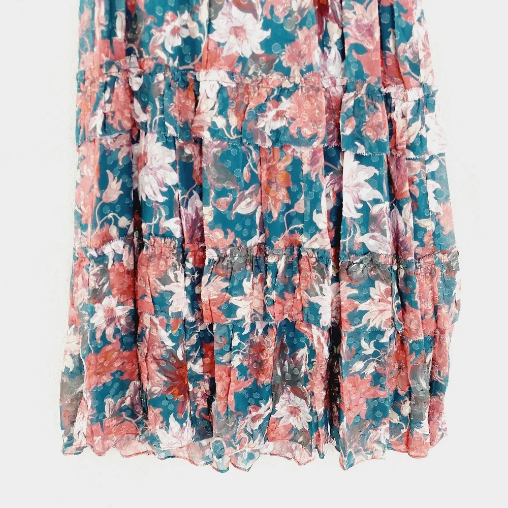 NEW Sachin & Babi Veronica Viscose Floral Midi Dress Z59 - Picture 3 of 9